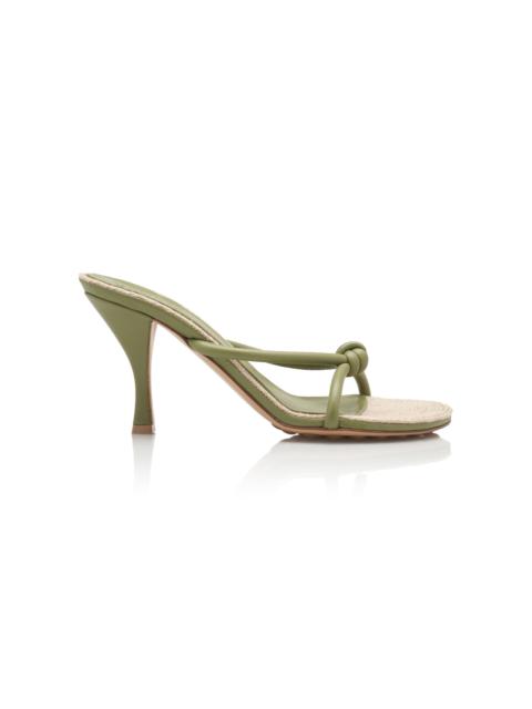 Blink Jute-Trimmed Leather Sandals green