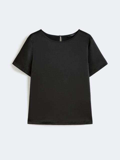 WEEKEND Max Mara Satin and jersey T-shirt - BLACK
