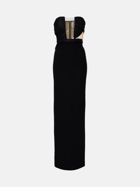 NENSI DOJAKA Cutout strapless gown