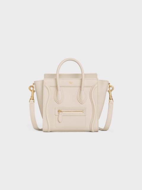 CELINE Nano Luggage bag in drummed calfskin