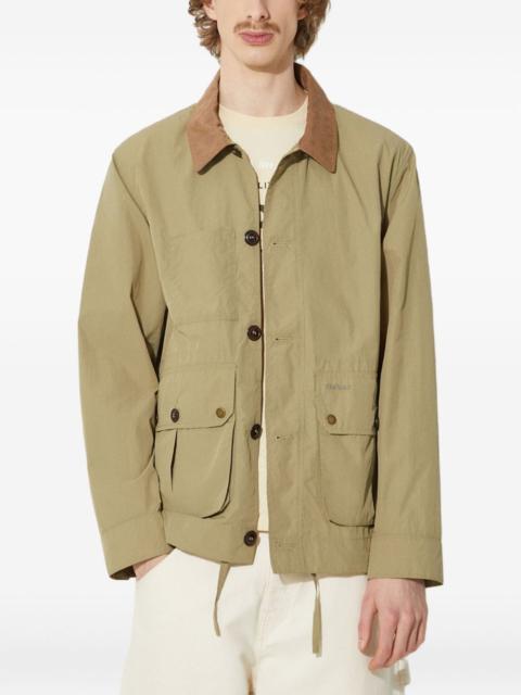 Barbour corduroy-collar button jacket