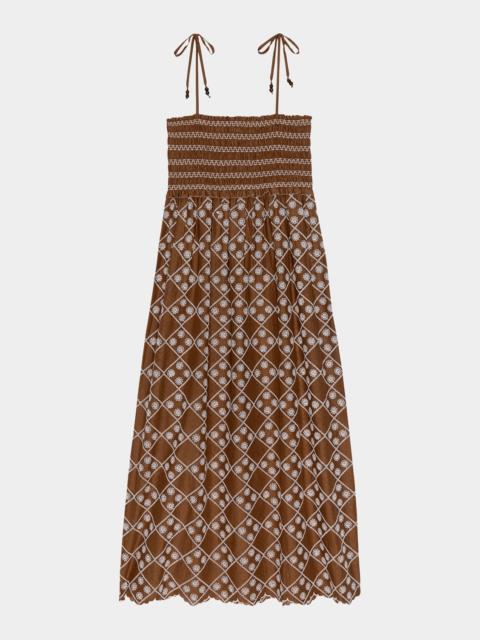 Rails Becca Embroidered Cotton Maxi Dress