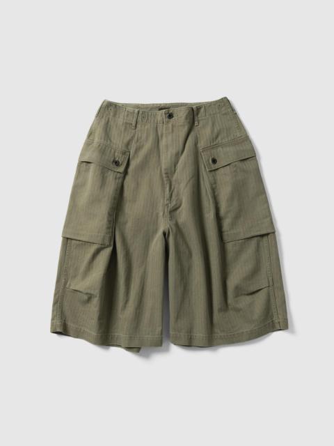 Kapital Herringbone JUMBO MONKEY Shorts Khaki