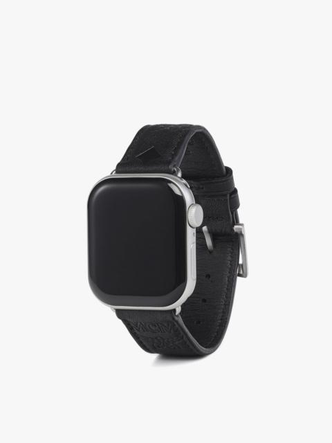 MCM Apple Watch Band in Embossed Monogram Leather