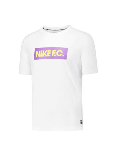 Nike Nike Alphabet Printing Sports Short Sleeve White AQ8008-100