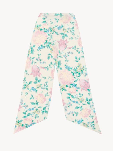 Chloé THE CHLOÉ PEONIES WIDE BANDEAU SCARF IN SILK CHARMEUSE
