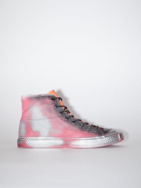 Acne Studios Sprayed high top sneakers - Red/black