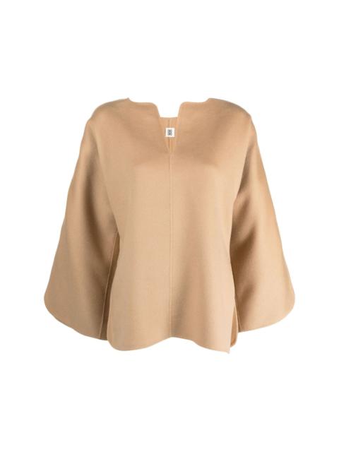 wide-sleeved wool blouse