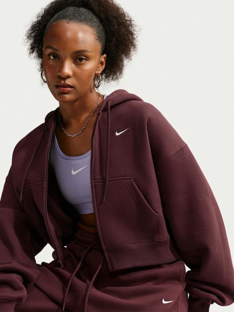 Nike Nike Studio Fleece Medium Weight Women's Oversized Full-Zip Cropped Hoodie