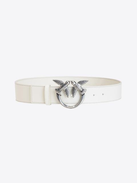 PINKO LOVE BIRDS LEATHER BELT