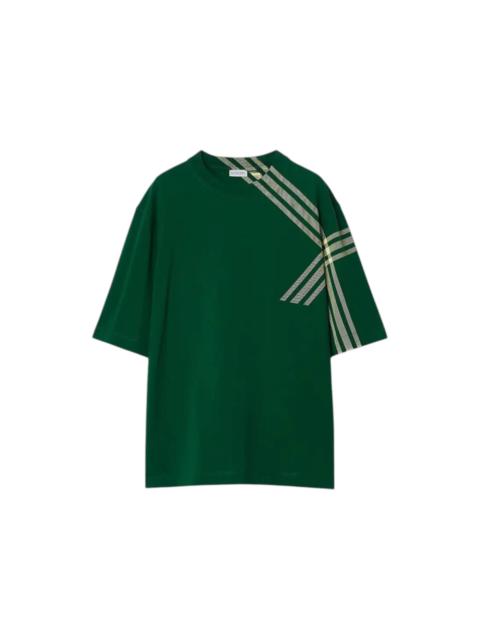 Burberry Burberry Check Sleeve Cotton T-shirt Ivy