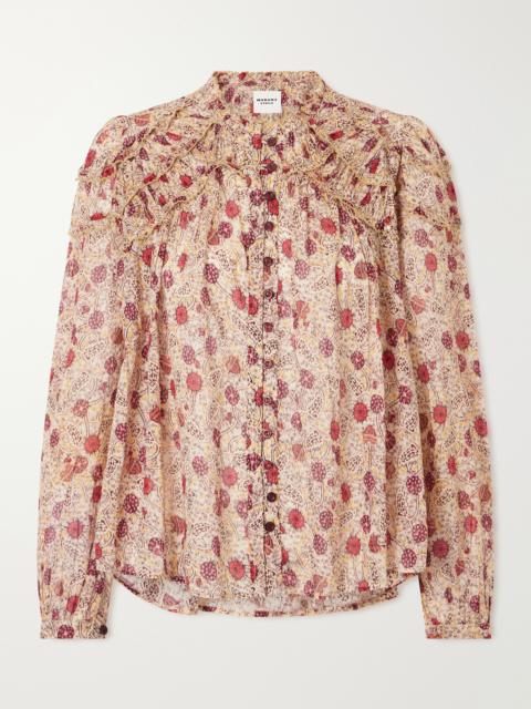 Isabel Marant Étoile Christa Ruffled Printed Cotton Blouse
