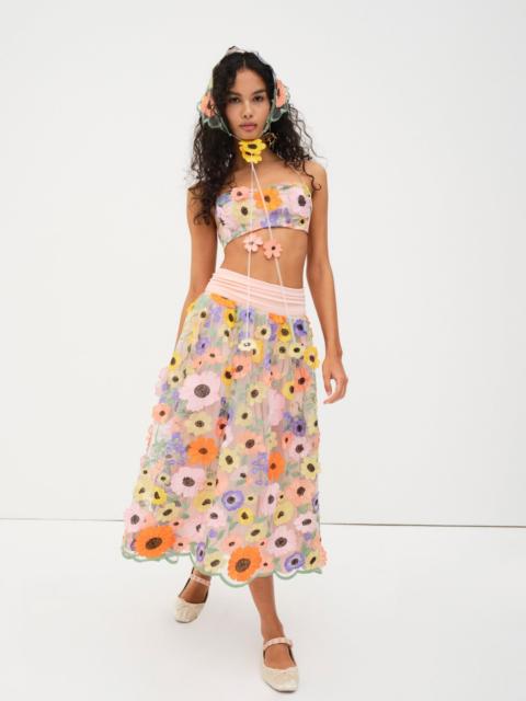 For Love & Lemons Fiore Midi Skirt