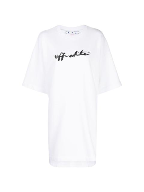 Off-White logo-print T-shirt dress