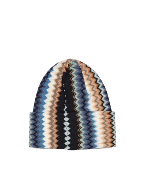 Missoni zigzag knit beanie hat