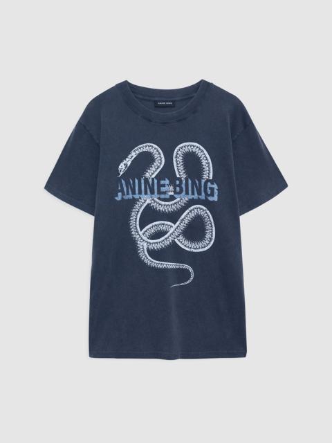 ANINE BING Lili Tee Snake - Washed Black