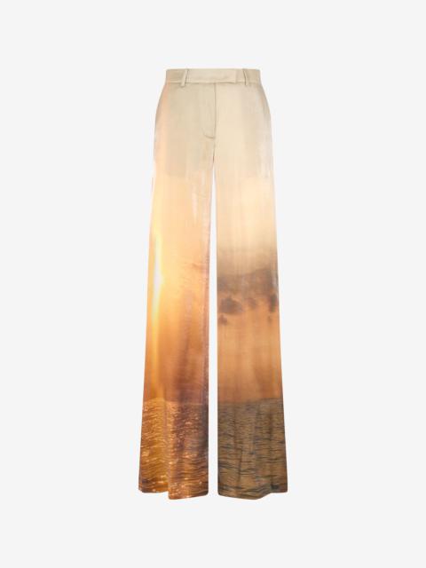 Roberto Cavalli Sunset Print Palazzo Trousers