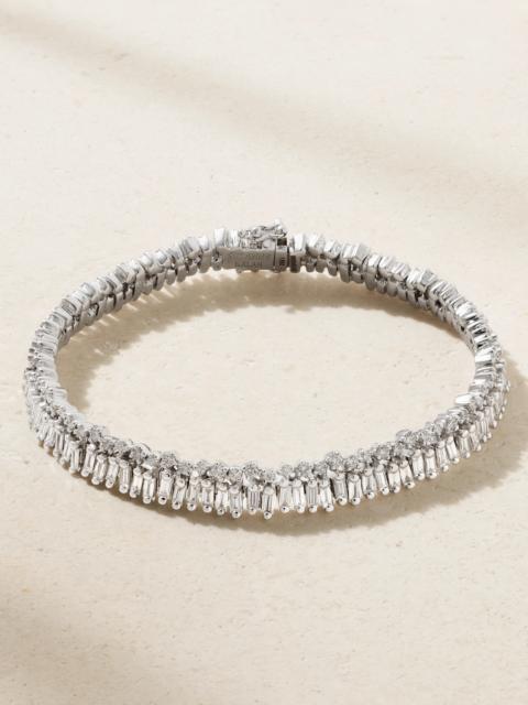 SUZANNE KALAN 18-karat White Gold Diamond Bracelet