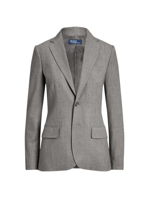 Polo Ralph Lauren Women's Single-Breasted Flannel Blazer - Grey Melange