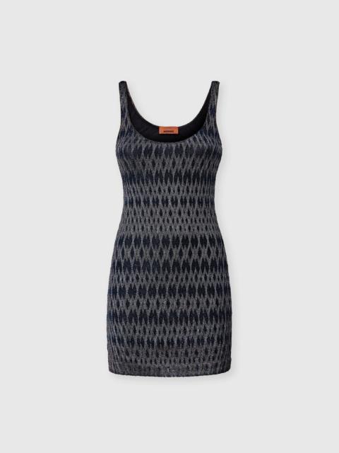 Missoni Sleeveless mini dress in viscose blend with 3D diamond pattern
