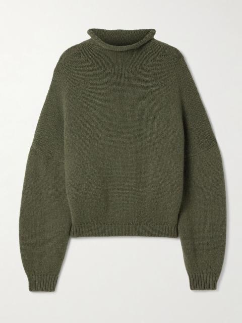 KHAITE Juniper cashmere turtleneck sweater Green