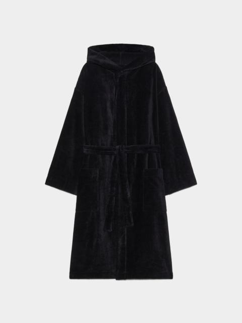 DSQUARED2 IBRA BLACK ON BLACK BATHROBE