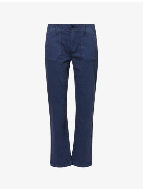 PAIGE Mayslie straight-leg mid-rise stretch-denim jeans