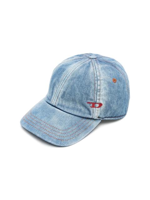 mid wash logo-embroidered cap
