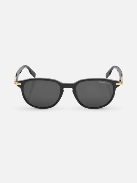 Montblanc Squared Sunglasses with Black Colored Acetate Frame