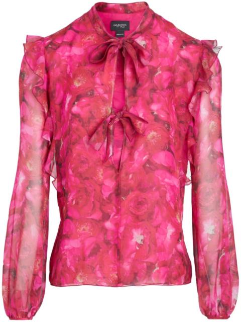 GIAMBATTISTA VALLI floral-print silk-georgette blouse