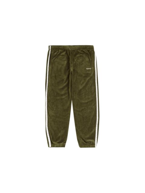 Supreme Supreme Studded Velour Track Pant Olive