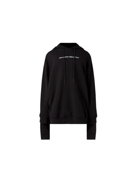 Off-White OFF-WHITE Double Sleeves Logo Print Oversized Hoodie Black/White