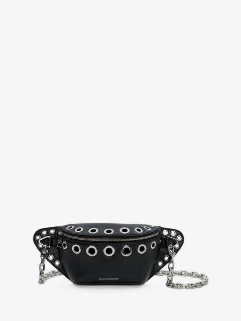 Alexander McQueen Men's Biker Bum Bag in Black