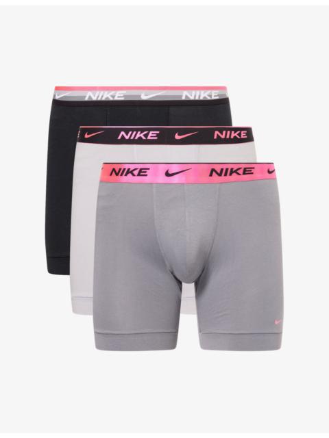 Nike Everyday Branded Pack Of Three Stretch-Cotton Boxer Briefs