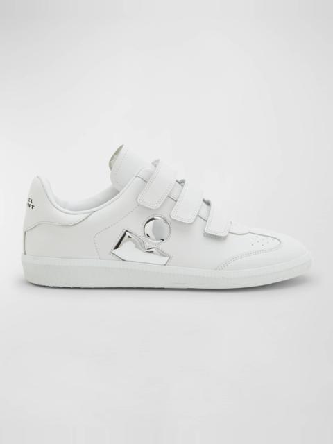 Isabel Marant Beth Leather Triple-Grip Tennis Sneakers