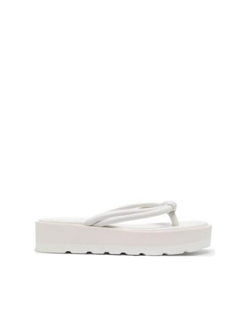 Gianvito Rossi leather platform flip flops