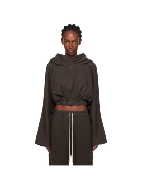 Rick Owens DRKSHDW Gray Concordians Cropped Hoodie