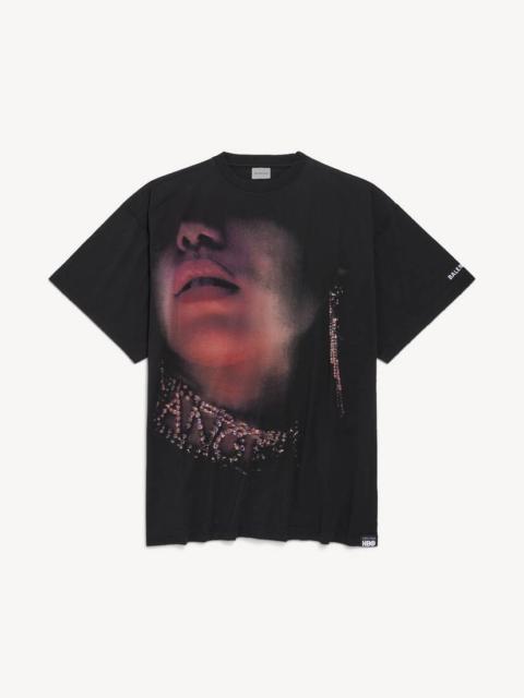 BALENCIAGA Men's Look Away Oversized T-shirt in Black