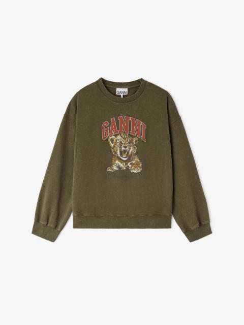 GANNI CREWNECK WITH TIGER