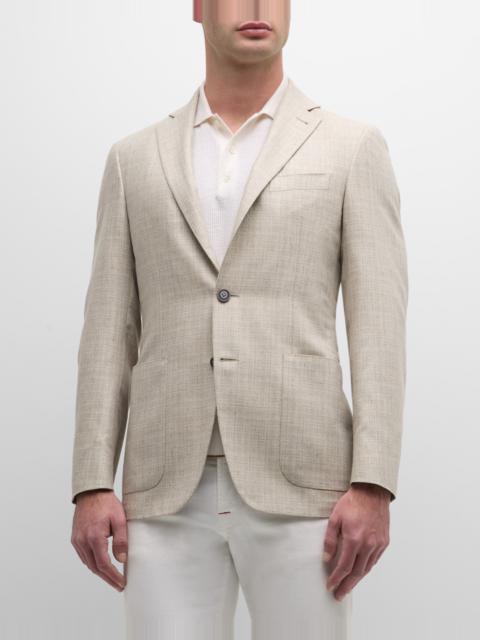 Men's Textured Silk Blazer