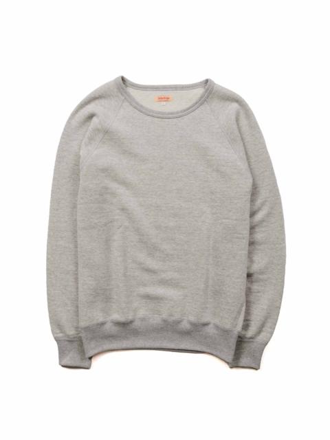 The Real McCoys MC21018 9oz. Loopwheel Raglan Sleeve Sweatshirt Ash Grey