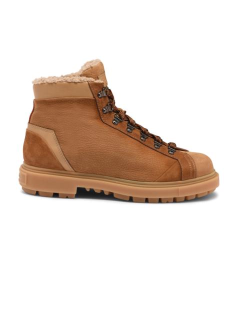 Santoni Men’s brown nubuck hiking boot