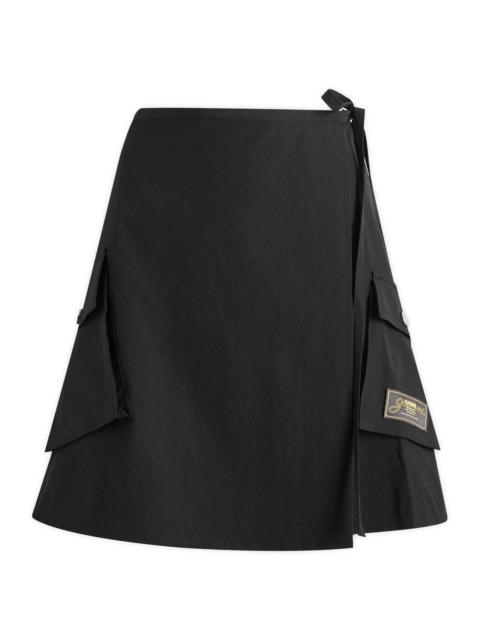 GANNI GANNI Stretch Shell Wrap Mini Skirt Presented by END.