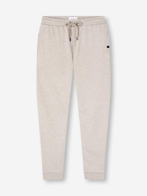 Derek Rose Men's Sweatpants Quinn Cotton Modal Greige Marl