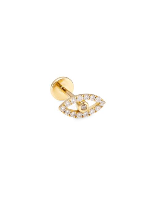 PERSÉE Women's Paved Eye Piercing 18K Yellow Gold Single Earring - Yellow Gold