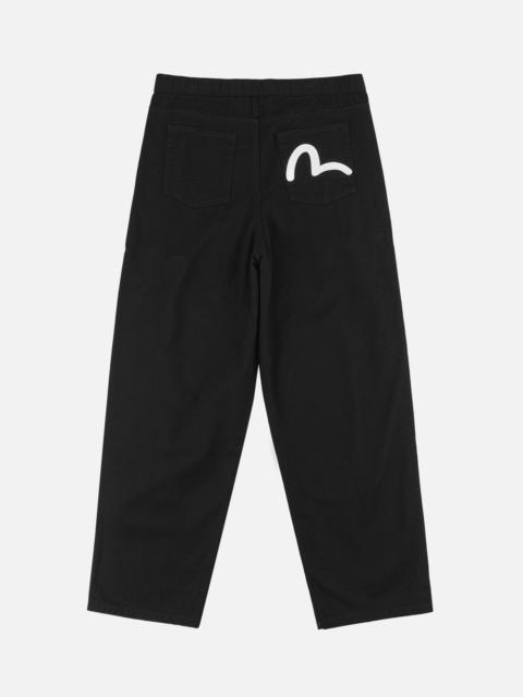 EVISU Back Seagull Print Chino Pants