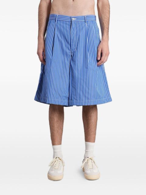 Comme des Garçons SHIRT striped pleated shorts
