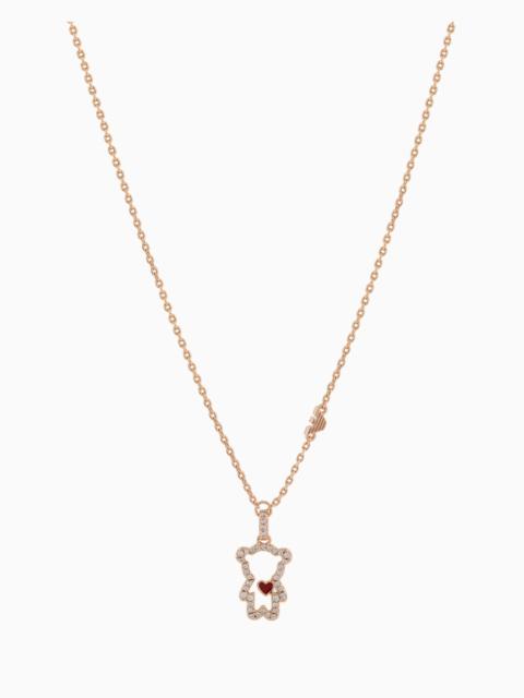 EMPORIO ARMANI 14K ROSE GOLD-PLATED BRASS PENDANT NECKLACE