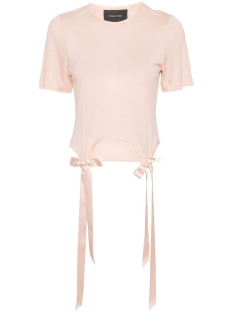 Simone Rocha bow-detailing cotton T-shirt