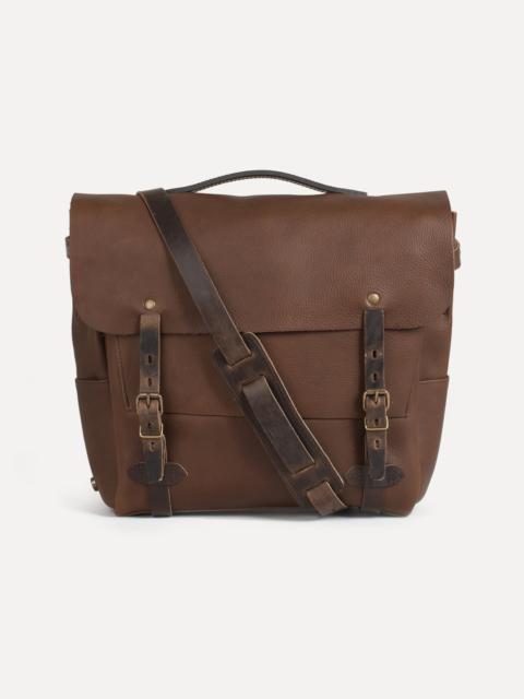 Bleu de Chauffe ECLAIR L POSTMAN BAG - DARK BROWN